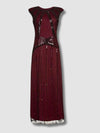 Robe Gatsby Longue Bordeaux