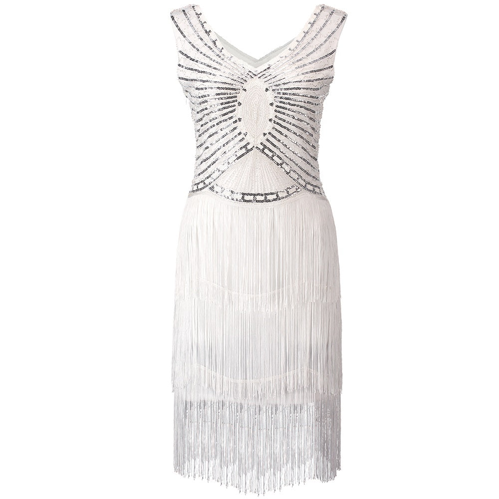 Robe Évasée à Paillettes Vintage