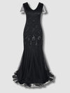 Robe Gatsby Longue Haute Couture Noire