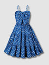 Robe à pois Bleu Vintage