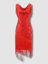 Robe Charleston Année 20 - Rouge