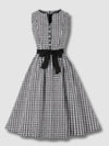 Robe Swing des années 50 à carreaux noirs