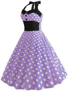 Vintage Dress - Pin-Up Purple Polka Dots