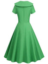 Robe Verte à Collier Vintage