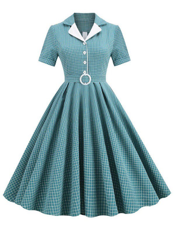 Robe à Carreau Vintage Style 50's