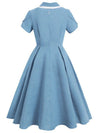 Robe Bleue Vintage Style 50's