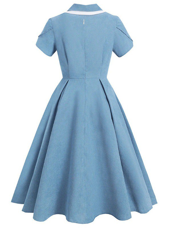 Robe Bleue Vintage Style 50's