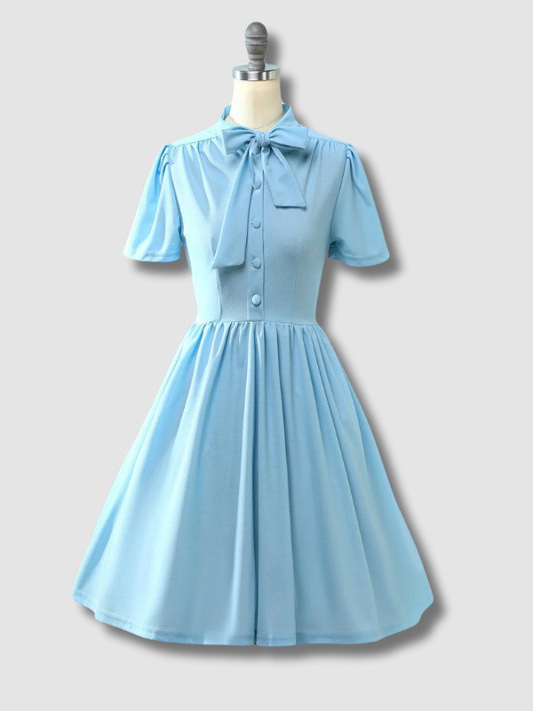 Robe Bleue Vintage des années 50