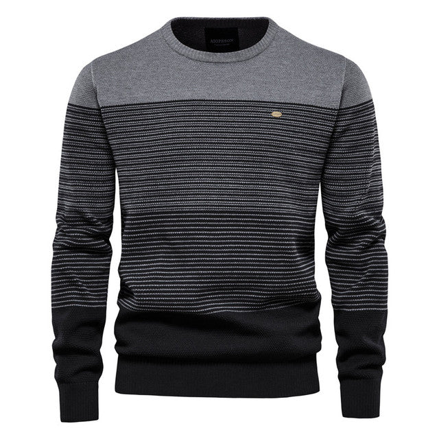 Pull à Col Rond Vintage pour Homme
