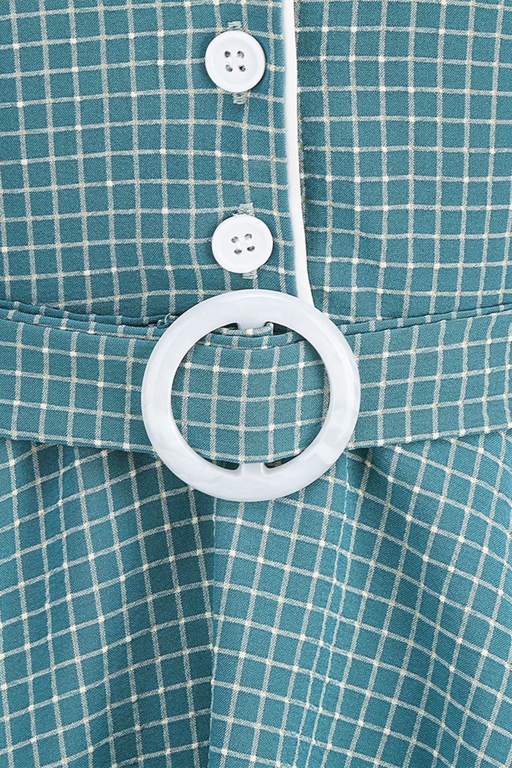 Robe Vintage à Plaid et à Ceinture des années 1950