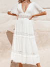 Robe Longue Blanche Dentelle Vintage