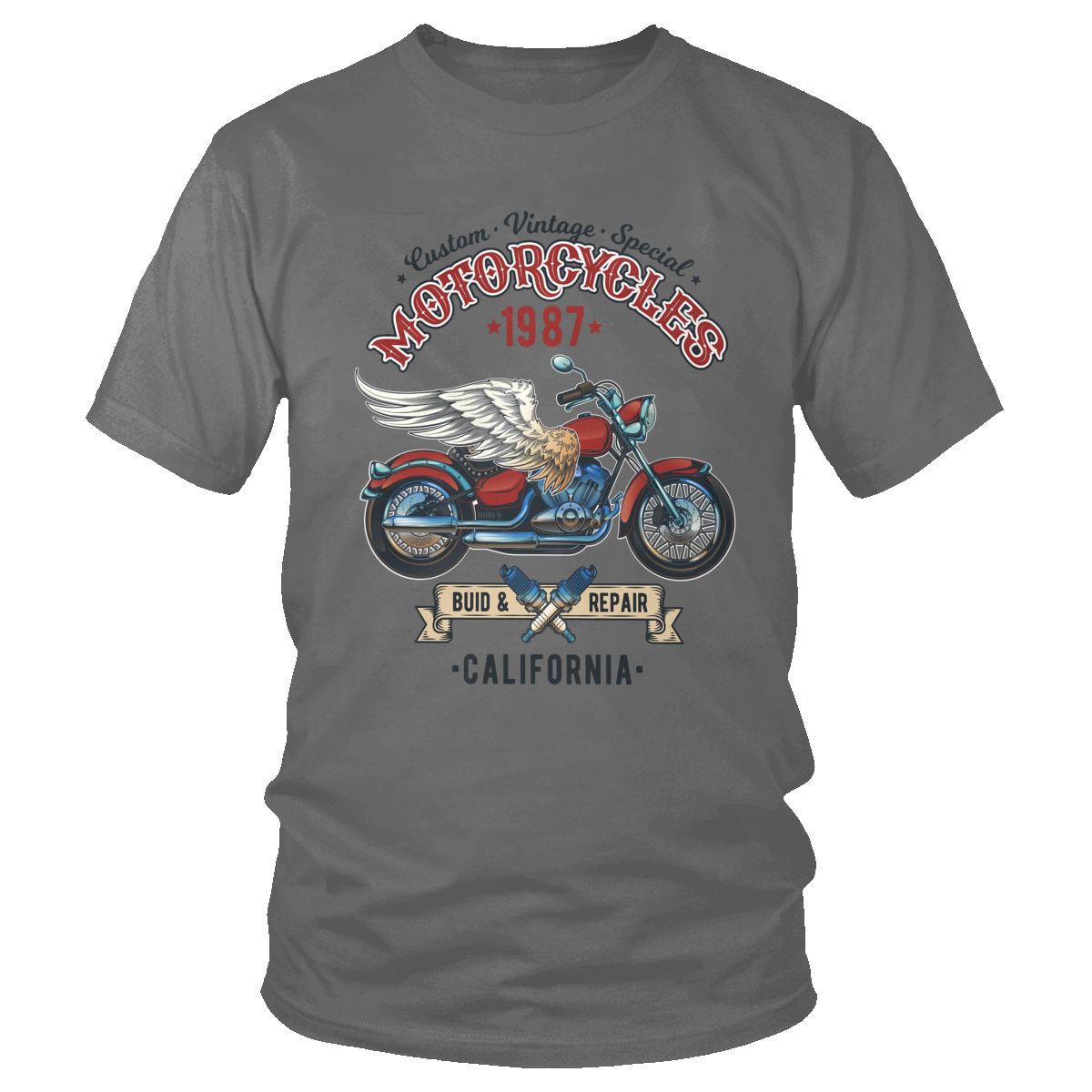 T-shirt moto vintage
