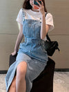 Robe Salopette en Jean Femme