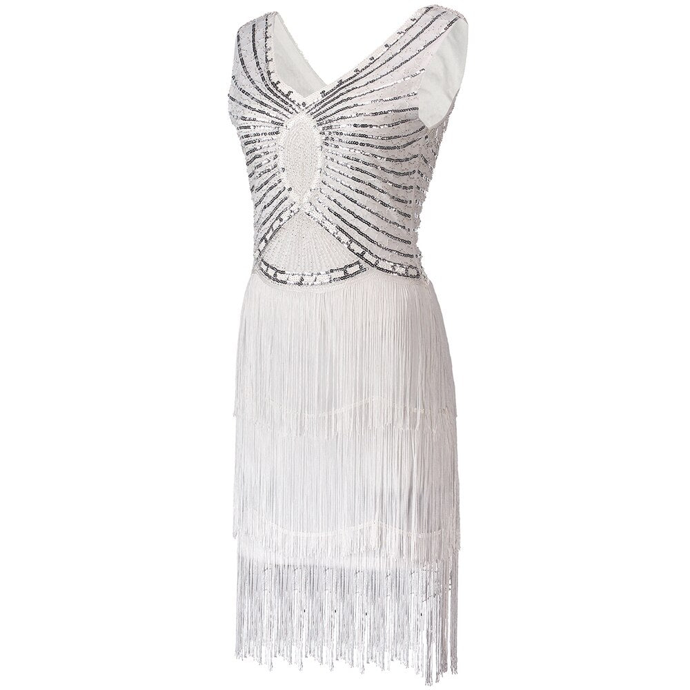 Robe Évasée à Paillettes Vintage