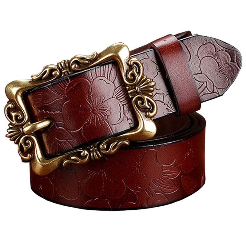 Ceinture Cuir Vintage Femme