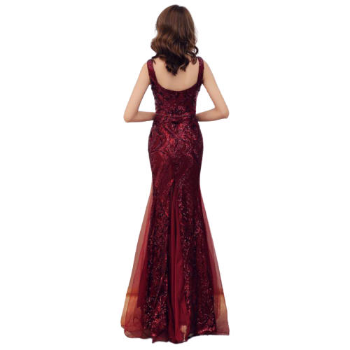 Robe Gatsby à Paillettes Dorées