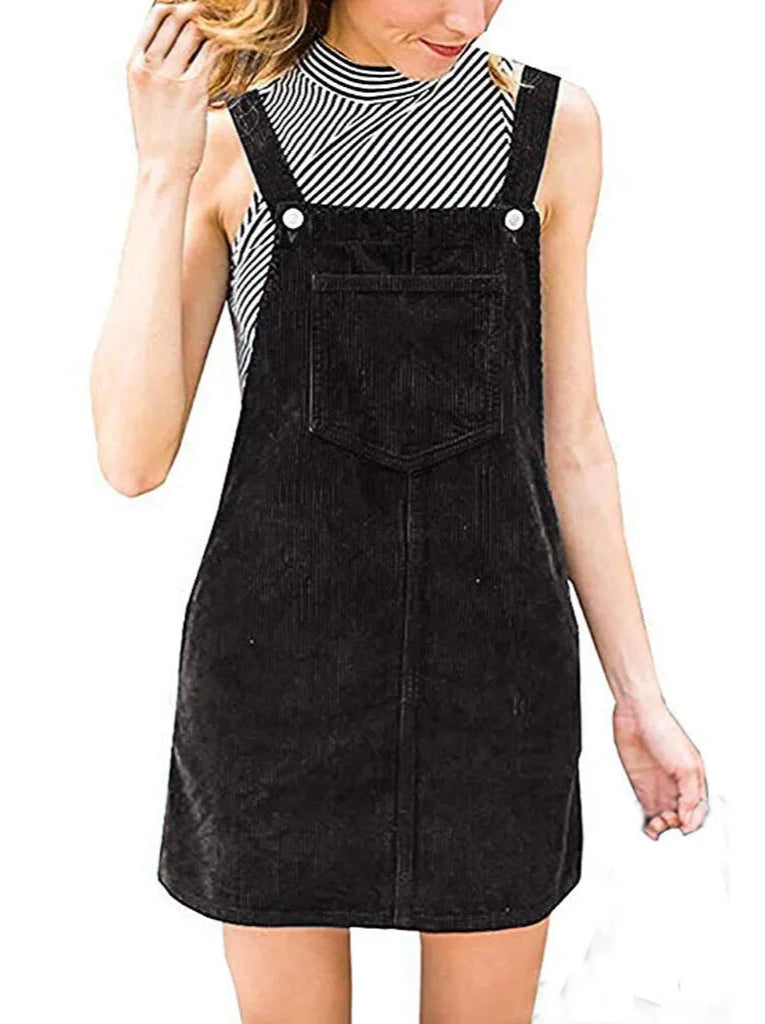 Robe Salopette en Velours Femme
