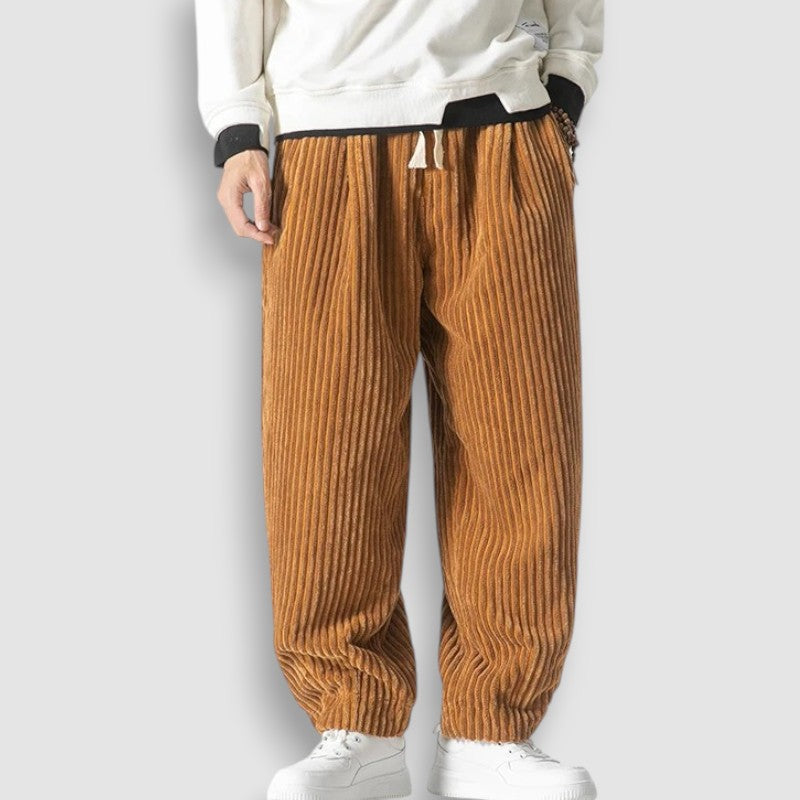 Pantalon Japonais en Velours Côtelé