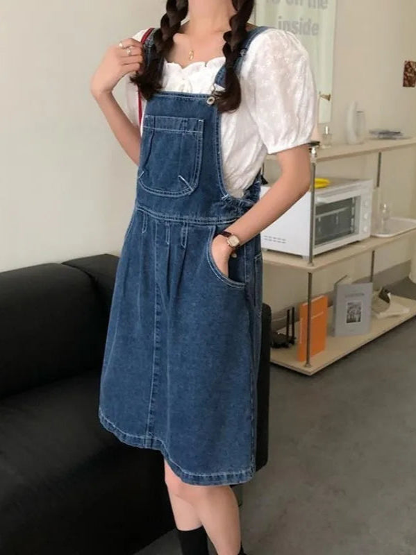 Jupe Salopette en Jean Femme