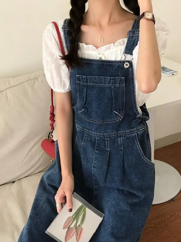 Jupe Salopette en Jean Femme