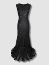 Robe Gatsby Longue - Rétro Chic Noire