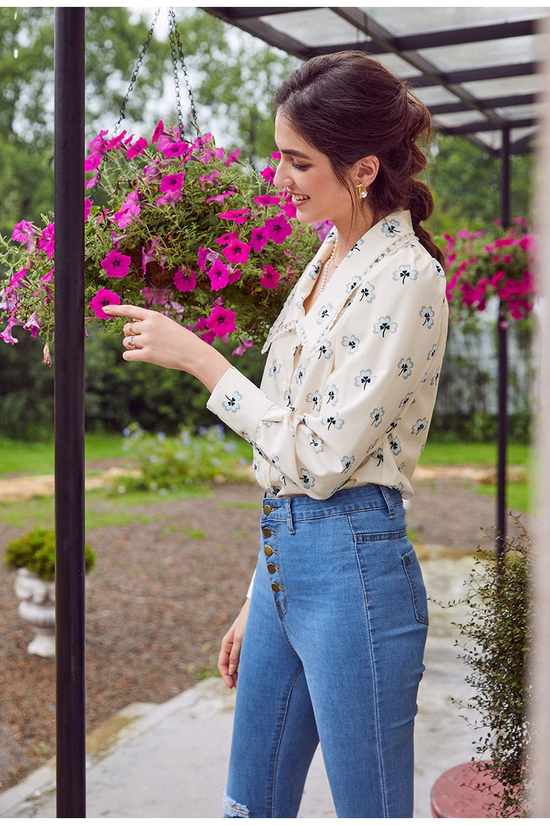 Chemisier Fleuri Vintage