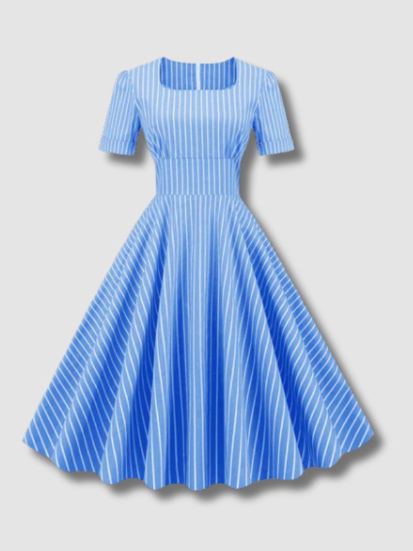 Robe Vintage à Rayures