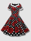 Robe Vintage Rouge Polka Dots