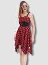 Robe Rouge et Noir Plaid Vintage