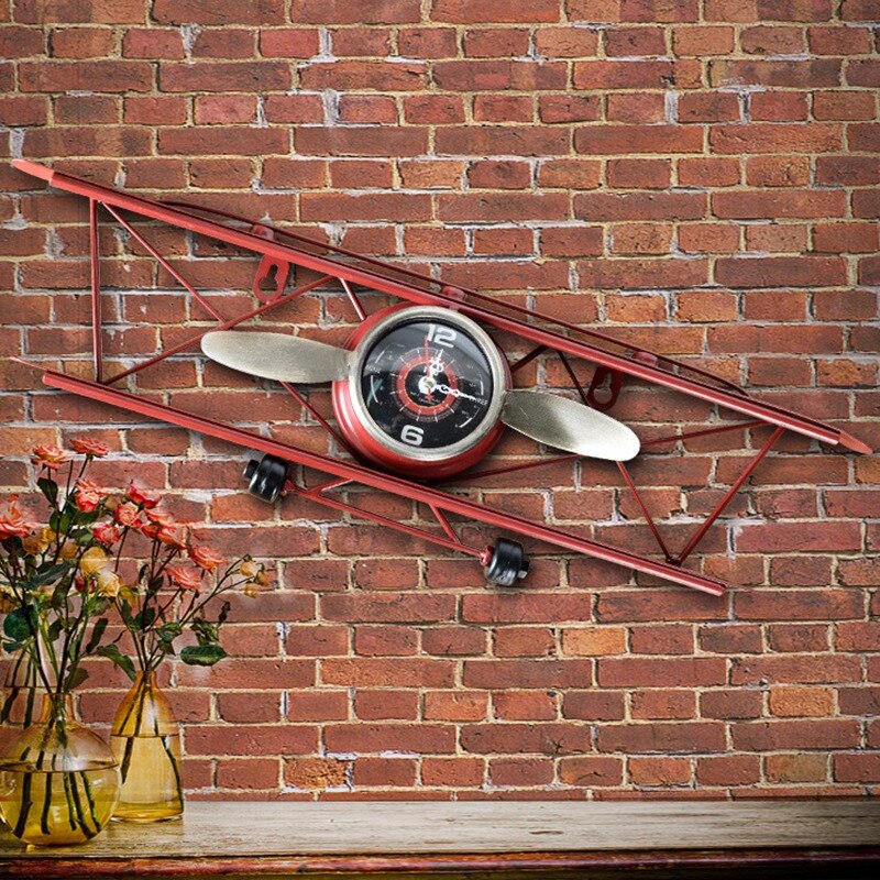 Vintage Airplane Wall Clock
