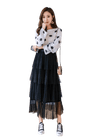 Vintage Long Ruffled Skirt