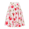 Jupe Vintage Kitsch Blanche À Fleurs