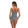 Maillot De Bain Vintage Stylé rose gris