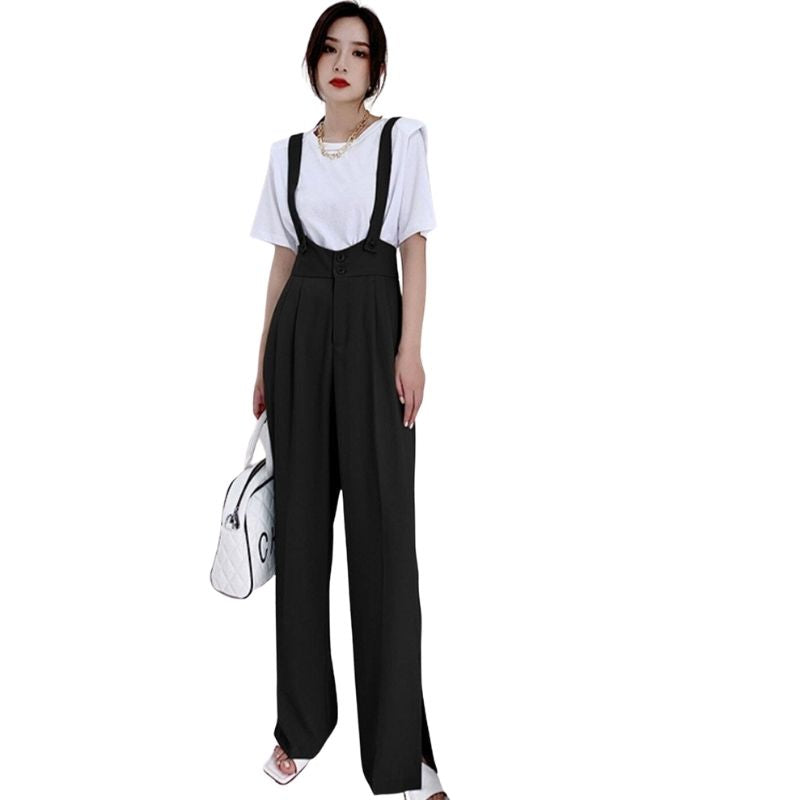 Pantalon à Bretelle Femme Vintage