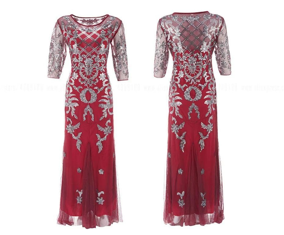 Robe Années 20 Rouge Vintage