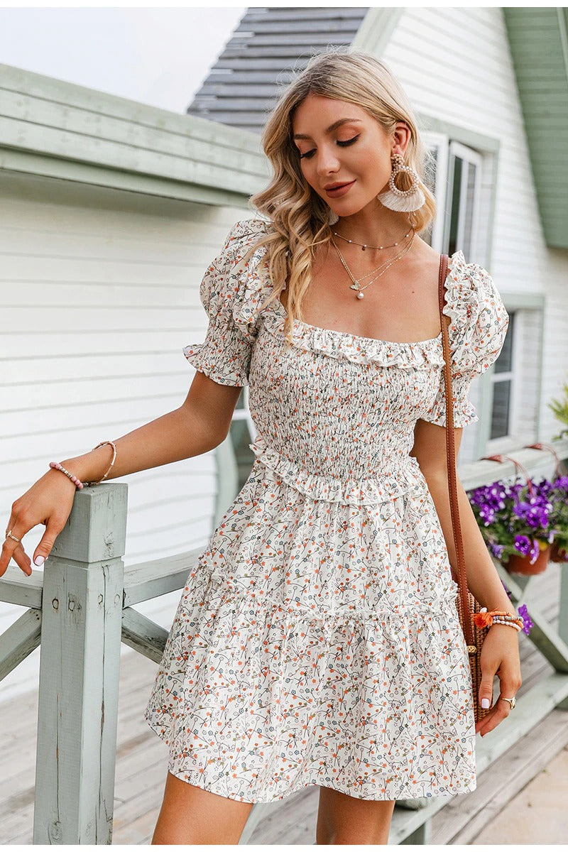 Robe Col Carré Vintage