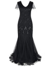 Robe Gatsby Longue Haute Couture Noire