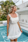 Robe Dentelle Retro Blanche