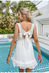Robe Dentelle Retro Blanche