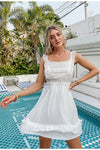 Robe Dentelle Retro Blanche