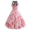 Vintage Pin-Up Pink Flower Dress