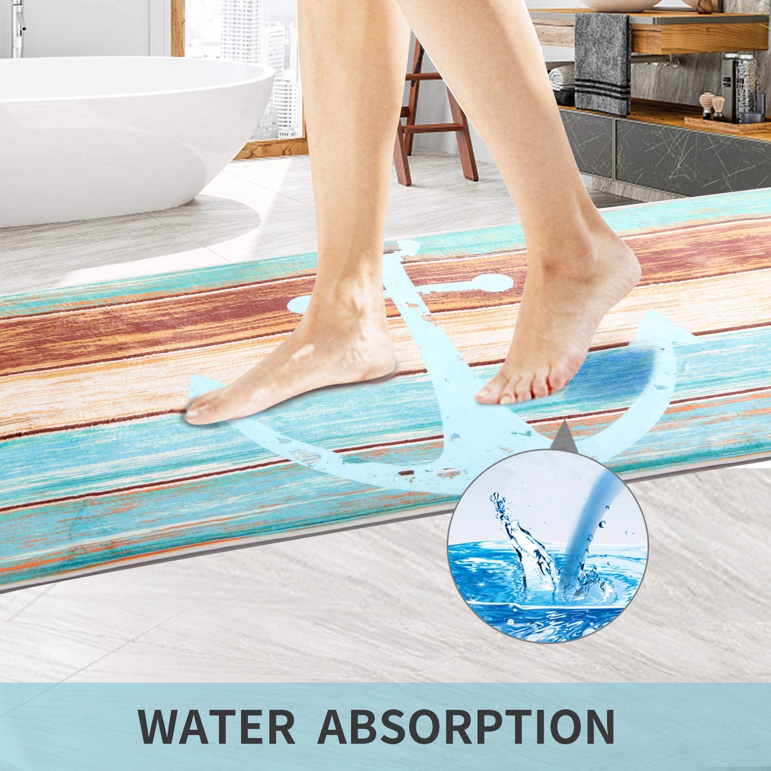 Tapis de bain vintage