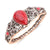 Bracelet Vintage Love perle rouge