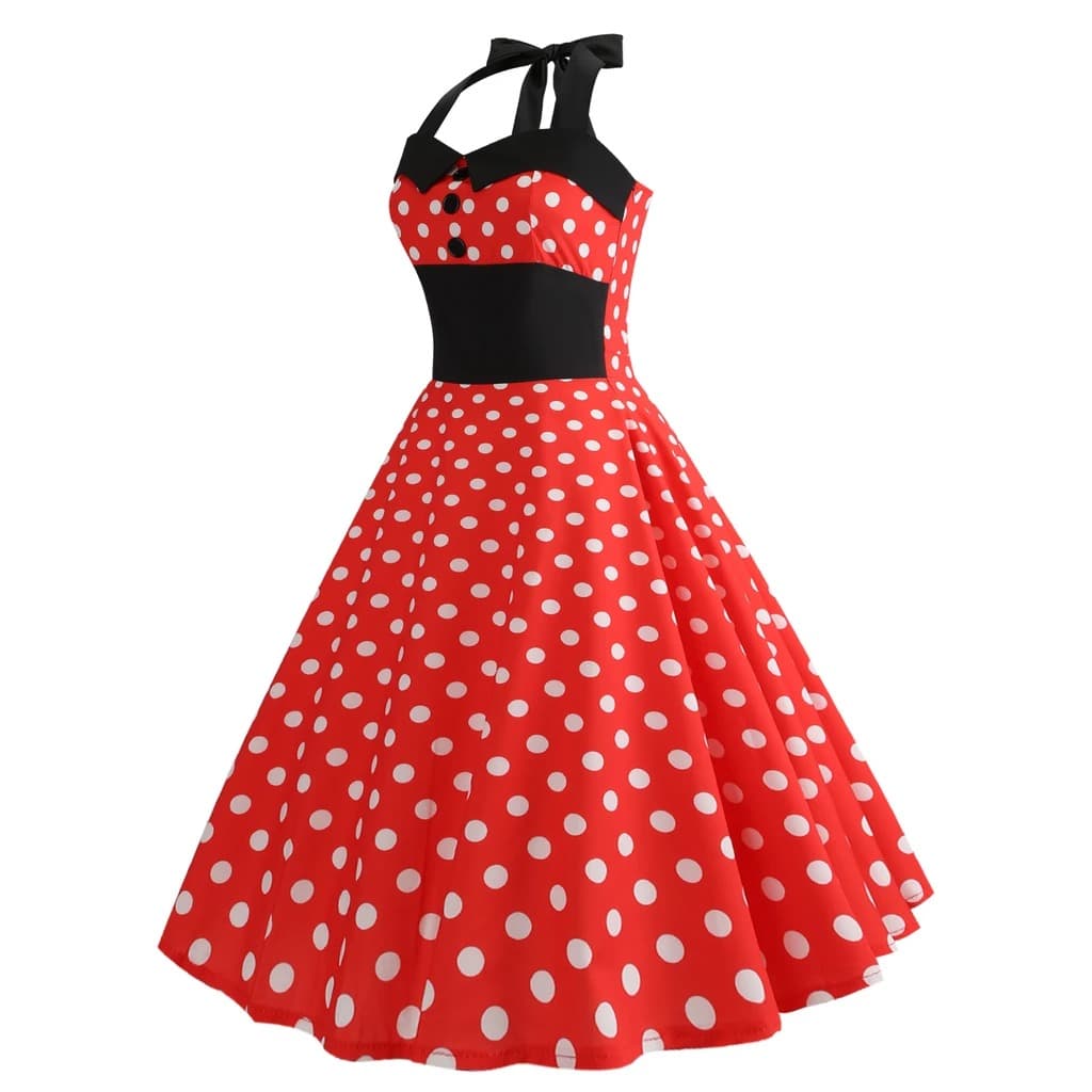 Robe Vintage Pin-Up Rouge Pois