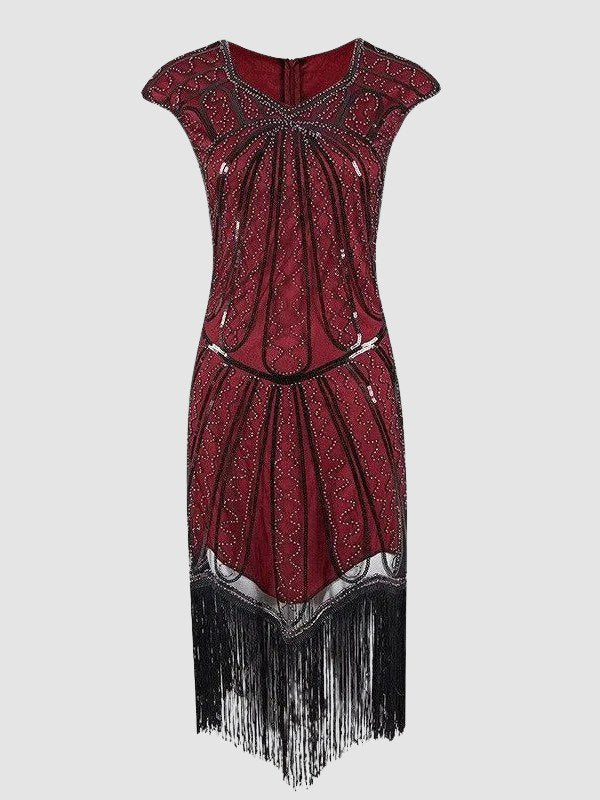 Robe Charleston Année 20 Rouge