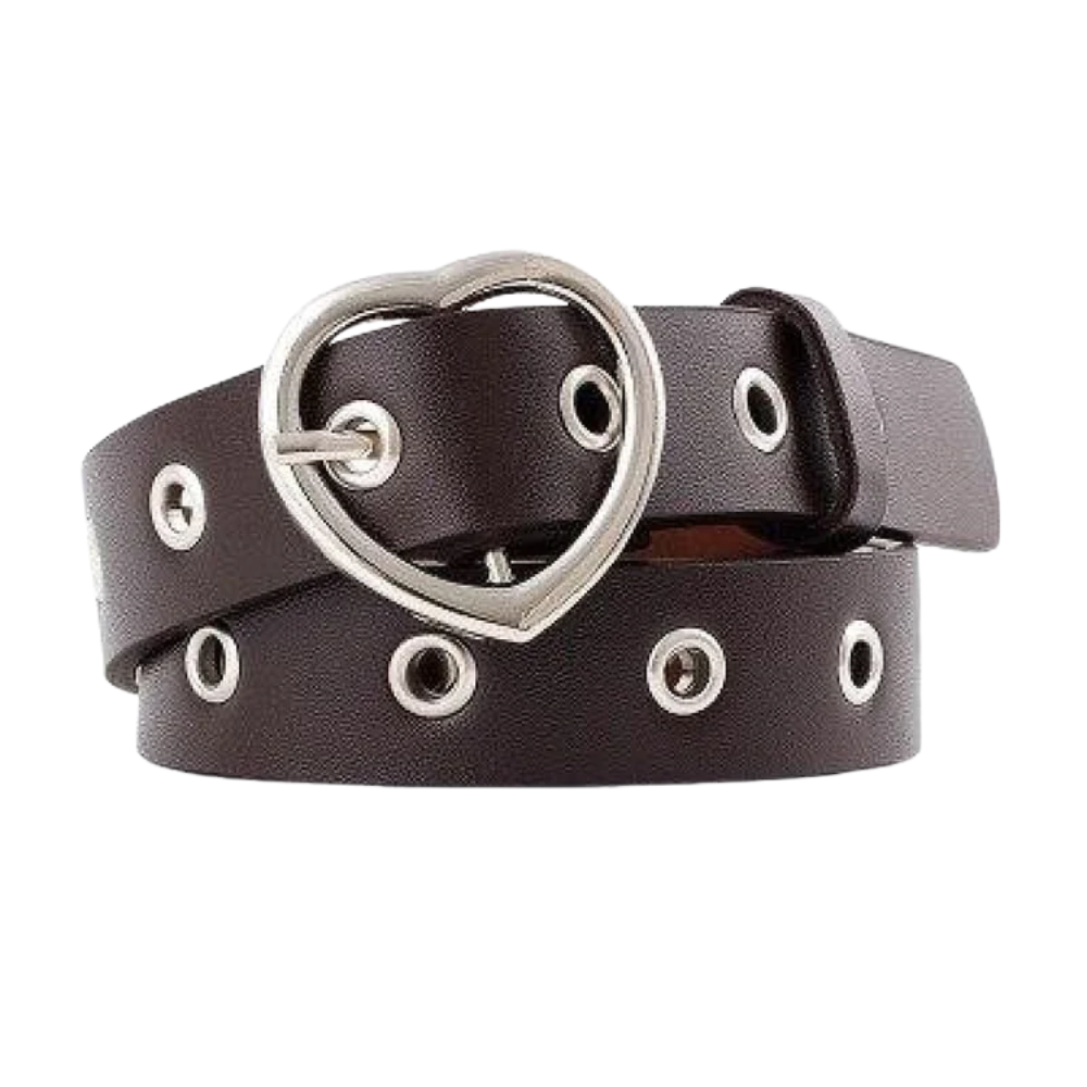 Ceinture Fantaisie Vintage Boucle en Coeur