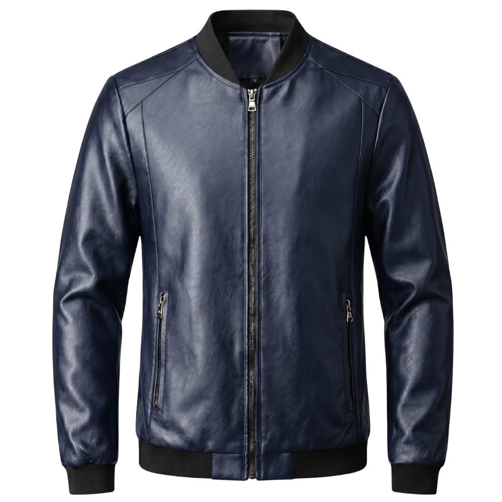 Veste Cuir Vintage Décontracté
