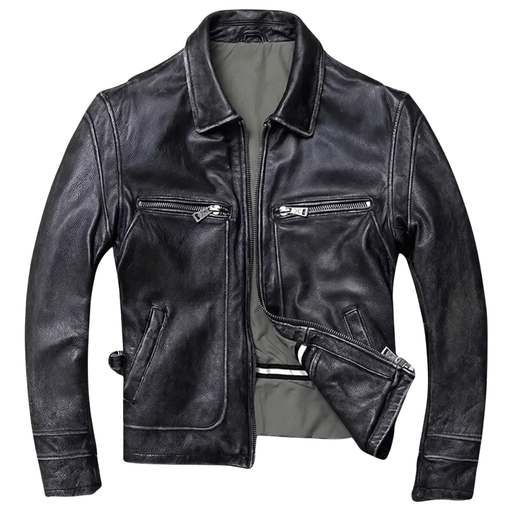 Veste en Cuir Homme Vintage
