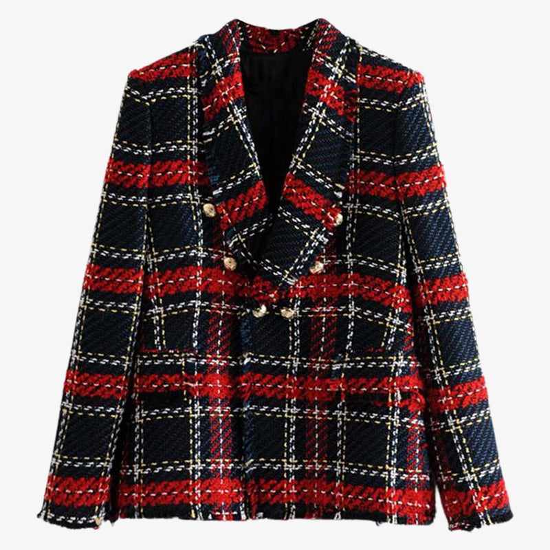 Vintage Red Plaid Coat