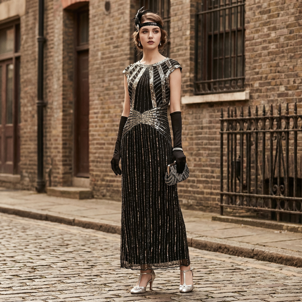 Robe Gatsby Longue Noire